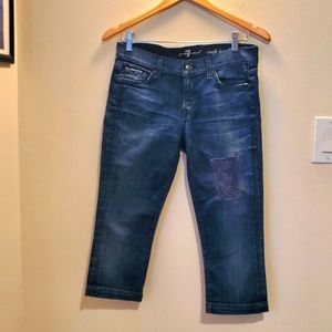 7 for All Mankind Skinny Boyfriend Crop Josefina with Lace size 26